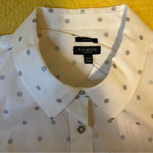 NWT!  Talbots plus size petite non-iron button down shirt, 22WP